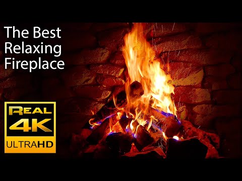 4K Relaxing Fireplace with Crackling Fire Sounds 🔥 - No Music - 4K UHD - 2 Hours Screensaver