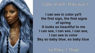 Color (From "Precious") by Mary J. Blige (Lyrics)