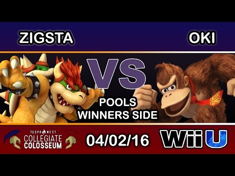 Tespa Collegiate: Zigsta (Bowser) Vs. SCB | Oki (Donkey Kong) Pools Winners - Smash Wii U