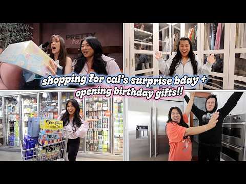 SHOPPING FOR CAL'S SURPRISE BDAY + Opening Birthday Gifts!!