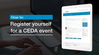How to register yourself for a CEDA event