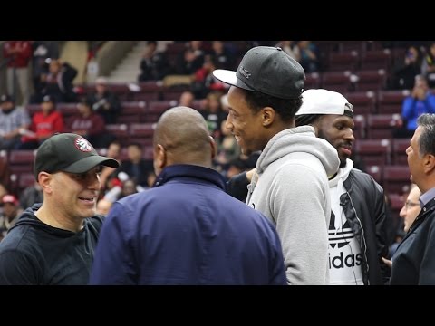 NBA D-League Finals: Raptors 905 vs Vipers. DeMar DeRozan, Lucas Nogueira courtside