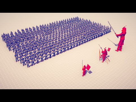 ALL 3 SAMURAI vs 100x WEAKEST UNITS ARMIES - Totally Accurate Battle Simulator TABS