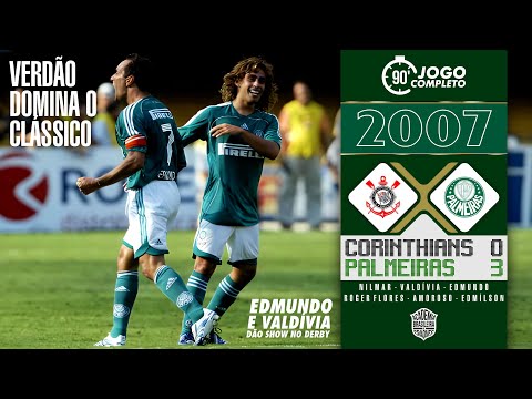Corinthians 0x3 Palmeiras | 2007 | O show de Edmundo e Valdívia no derby!🔥⚽