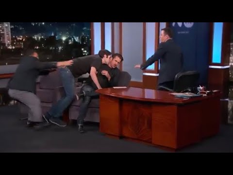 Guy tries kissing Colin Farrell on Jimmy Kimmel