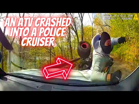 AN ATV CRASHED INTO A POLICE CRUISER --- Bad drivers & Driving fails -learn how to drive #1124