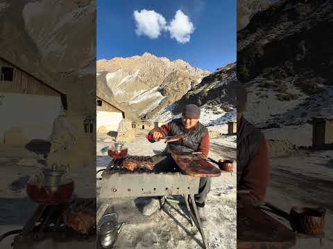 Juicy Steak on the Grill in the Mountains ❄️🥩 | Winter BBQ