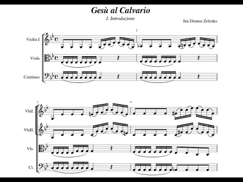 J.D Zelenka - Gesù Al Calvario, Sinfonia. ZWV 62. {w/ score.}