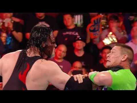 Kane attacks on the John Cena  after insulting The Undertaker in Monday Night Raw
