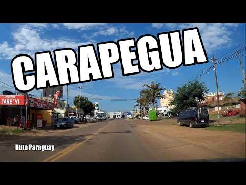 Ciudad de Carapegua - Conducir en tiempo real - Driving in Paraguay