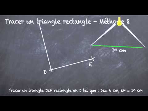 comment construire un triangle rectangle isocele avec un compas
