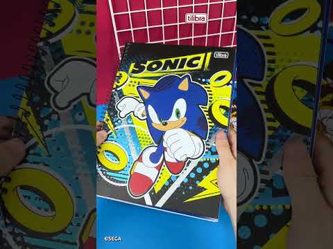 Vídeo do produto Caderno Espiral Capa Dura Universitário 1 Matéria Sonic 80 Folhas