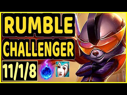 WHITEKNIGHT (RUMBLE) - 11/1/8 KDA CHALLENGER GAMEPLAY - EUW