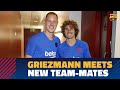 Antoine Griezmann meets his new team-mates