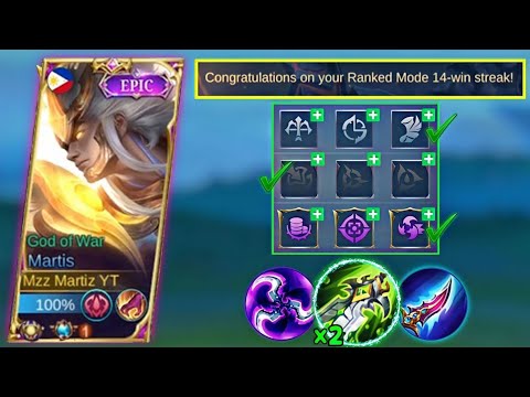 MARTIS RECOMMENDED BUILD & EMBLEM FOR HIGH BRUTAL BURST DMG | MARTIS BEST BUILD GAMEPLAY 2023 MLBB