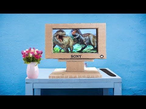 How to Make TV from Cardboard simple at home