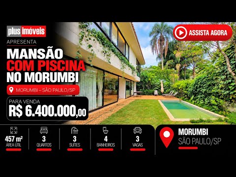 Vídeo do imóvel — Jardim Guedala 457,0m² AC, 590,0m² Terreno, 3 Suítes, 3 Vagas de Garagem, Piscina e Churrasqueiera