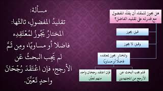 الدرس 436   تقليد المفضول image