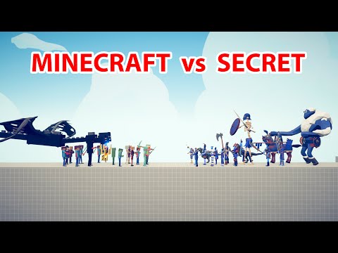 MINECRAFT Team vs SECRETS Team - Totally Accurate Battle Simulator TABS