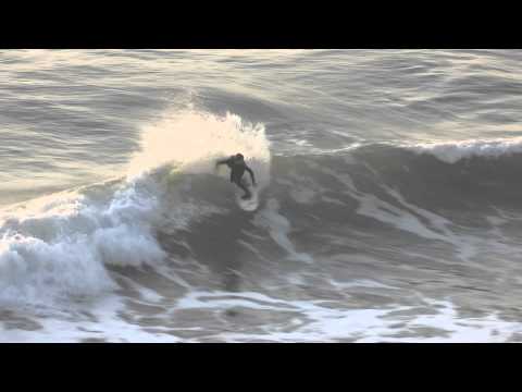 Ellen Harding. Surfing at home in South Devon.
