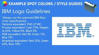 Example Spot Color Use and Color Consistency in Branding