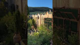 Красивый деревянный заборчик🌿 #сад #diy