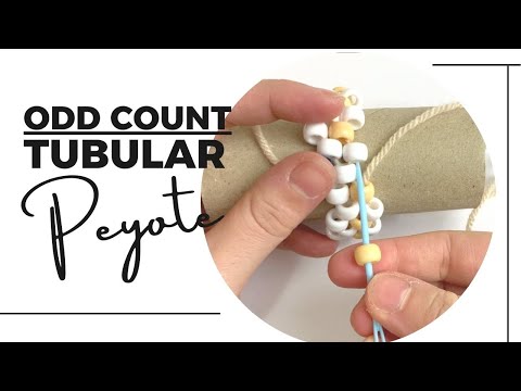 Tubular Peyote ODD Count Stitch  - Beginners Tutorial { Using BIG BEADS }