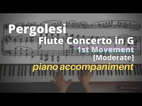 Pergolesi - Flute Concerto in G, 1st Mov: Piano Accompaniment [Moderate]