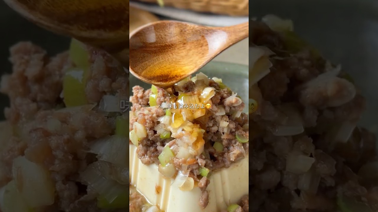 ＼レンチン３分💡タンパク質💪ヘルシー🌱／甘辛そぼろ豆腐