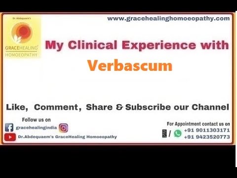 My Clinical Experience with Verbascum