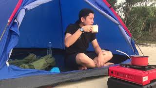 BEACH CAMPING ENJOY SUNSET | KARAMBUNAI BEACH, SABAH, MALAYSIA