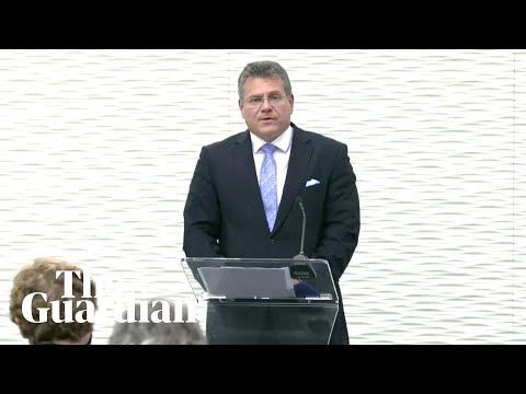Brexit: EU's Šefčovič makes statement on Northern Ireland trade after meeting Frost – watch live