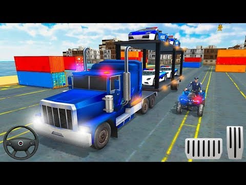 US Police Car Transport Cargo Ship Simulator Android Gameplay 2019