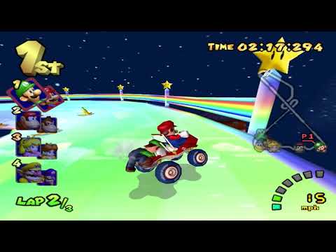 Mario Kart: Double Dash (GC) walkthrough - Rainbow Road