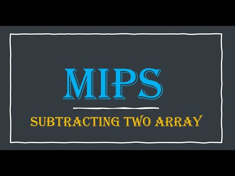 Mips Subtracting Two Array