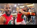 FLOYD MAYWEATHER IN JAW DROPPING SHAPE AT AGE 45! WATCH THE MASTER AT WORK ON HEAVY BAG IN WORKOUT