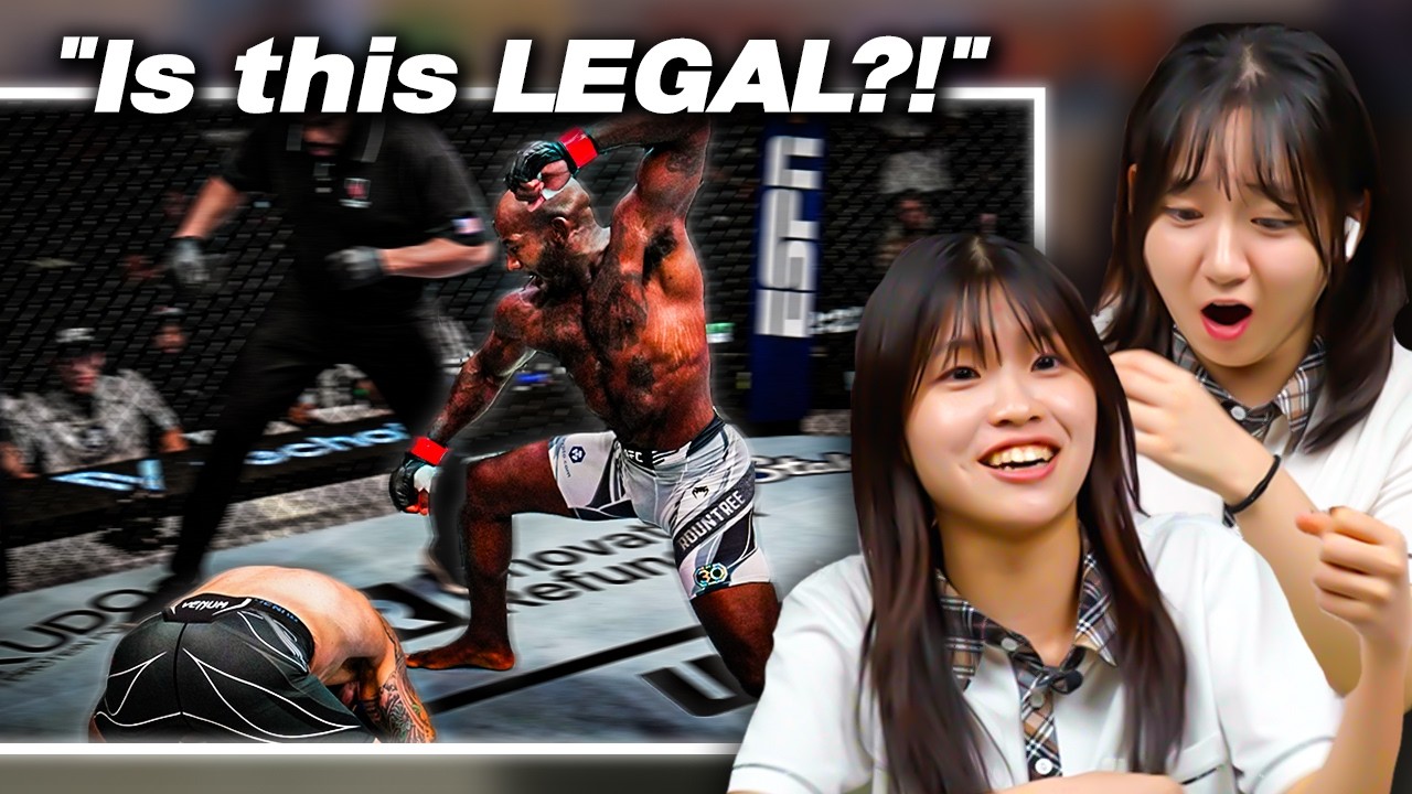 Korean Teen Girls Shocked By UFC All-Time Best Finishes & Rank The Fighters | 𝙊𝙎𝙎𝘾
