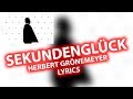 Sekundenglück LYRICS | Herbert Grönemeyer | Lyric Songtext Audio