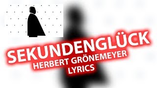 Sekundenglück LYRICS | Herbert Grönemeyer | Lyric Songtext Audio