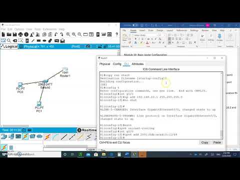 CCNA 7 ITN- Introduction to Networks- Module 10 Router Basic Configuration