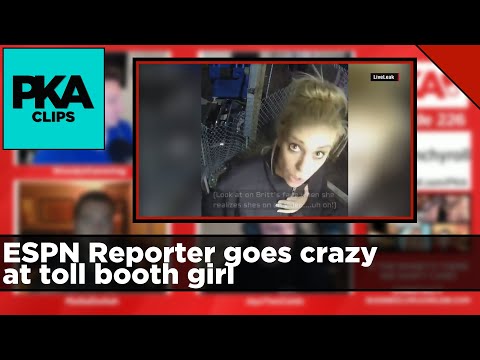 ESPN Reporter goes crazy at toll booth girl - PKA Clip
