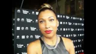 Melanie Fiona at UNCF Evening of Stars red carpet arrivals.