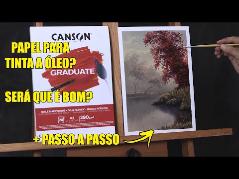 Testei o papel para tinta a óleo da Canson e aproveitei para gravar um tutorial de pintura