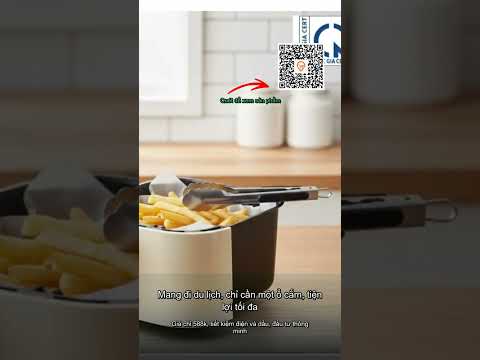 Nồi Chiên Không Dầu Mini 3L 1.200W HAO-352T, Thiết Kế Nhỏ Gọn, Núm Vặn Cơ, Phù Hợp Gia Đình 2–4 Ngư…