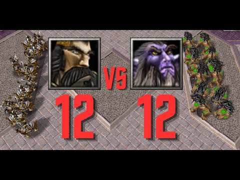 12 Knight VS 12 Druid of the Claw (Bear form) - Unit battle Warcraft III