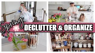 SPRING DECLUTTER & ORGANIZE WITH ME 🌸 | Clothing, Linen Closet, Bathrooms + Purse Reset