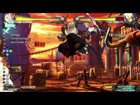 Guilty Gear Xrd REV 2 Haehyun iad combo burst punish