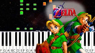 Zelda - Lost Woods - Ocarina of Time  - Piano Tutorial - KeySynth
