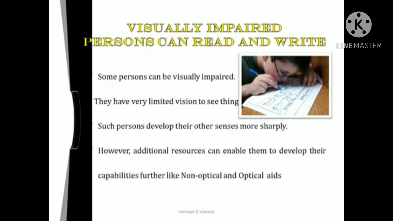Visually Impaired Persons Can Read And Write  Class 8