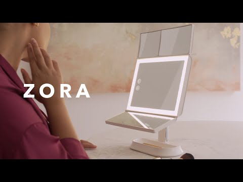 The BEST LED Lighted Trifold Makeup Mirror | Zora From Fancii